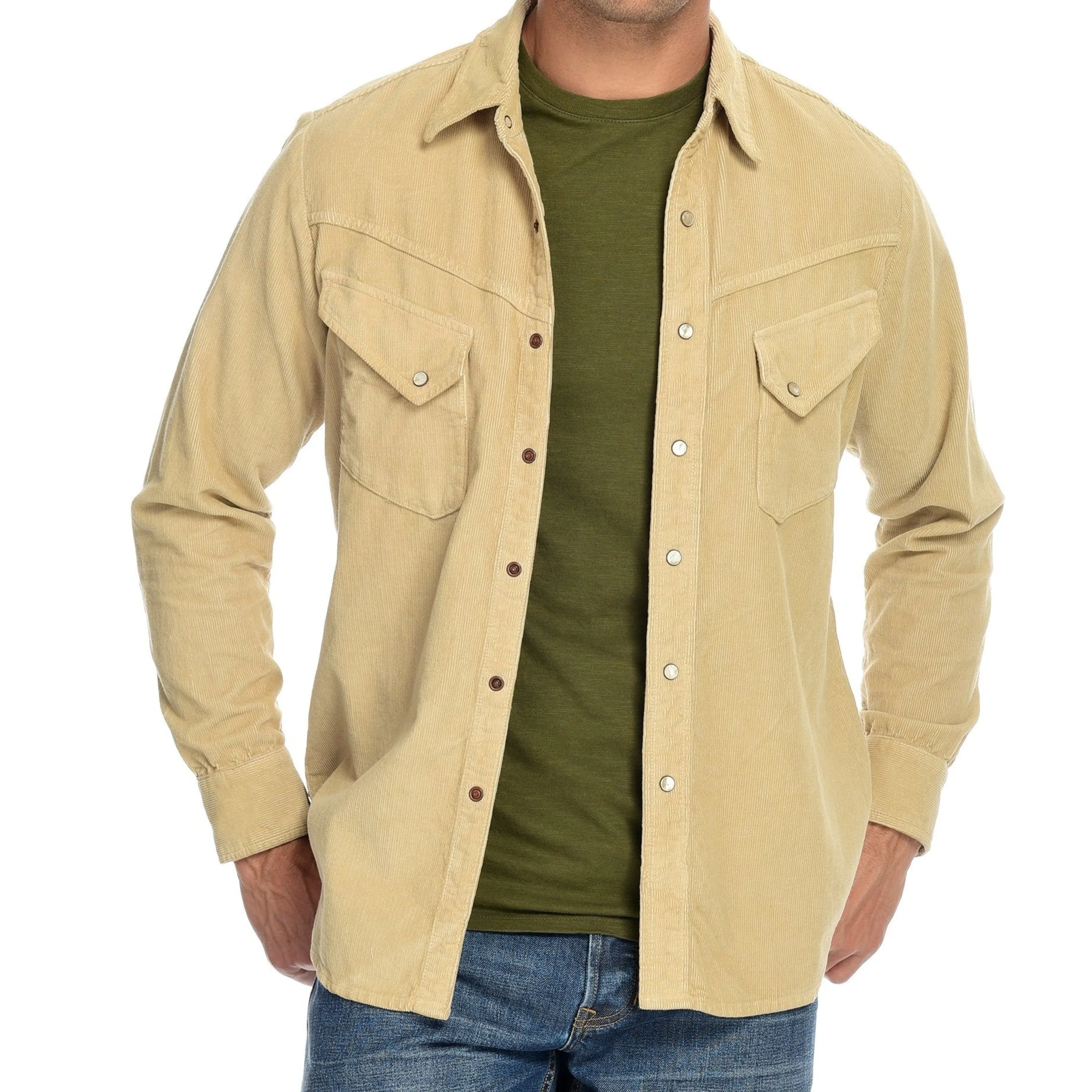 Clearance Corduroy Shirt Men Tops