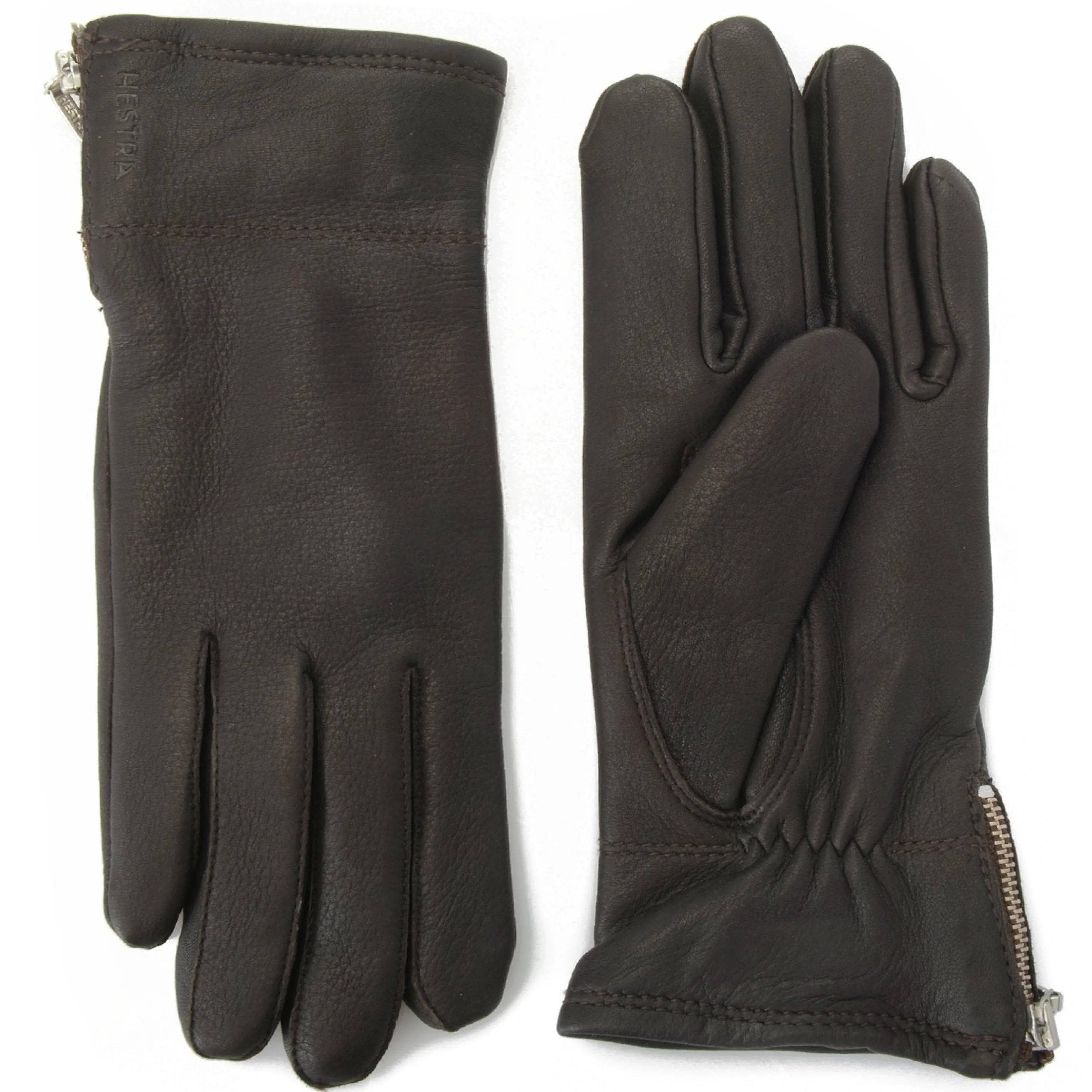 New Hestra Charlene Deerskin Leather Zip Gloves Women Accessories
