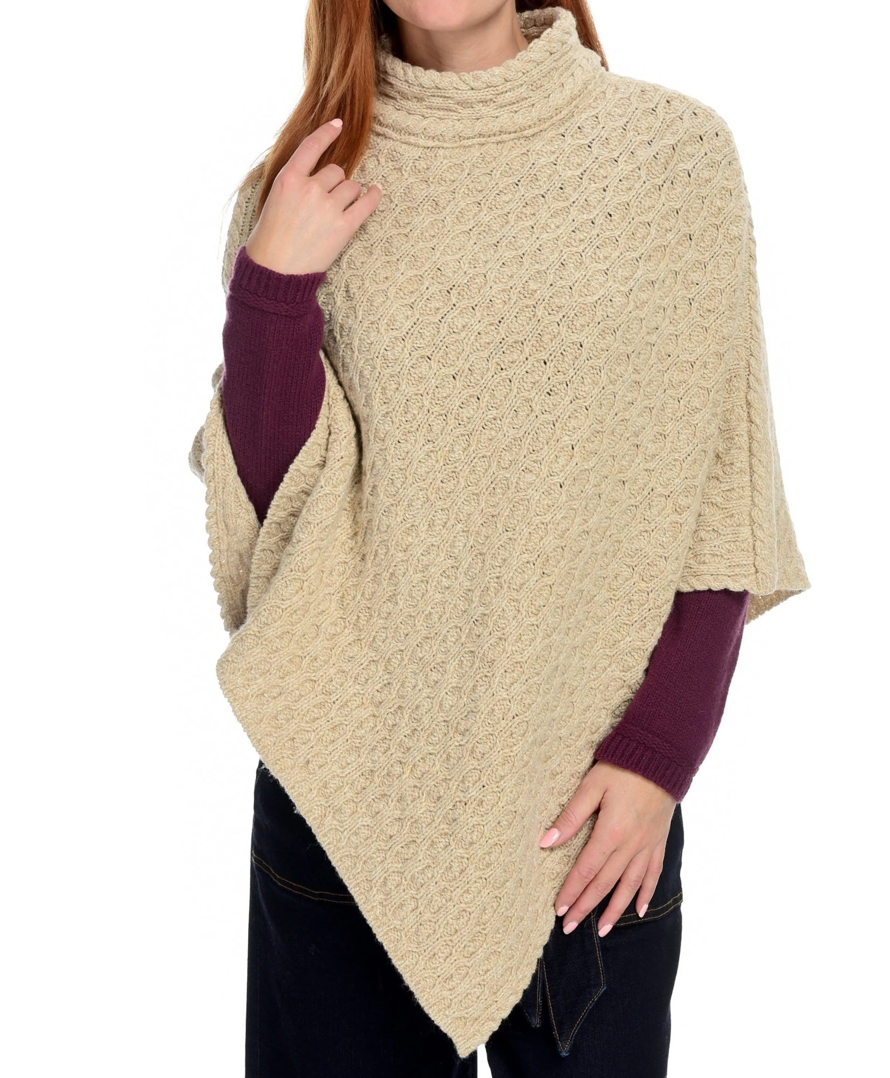 Outlet Irelandseye Newport High Neck Cable Poncho Women Accessories