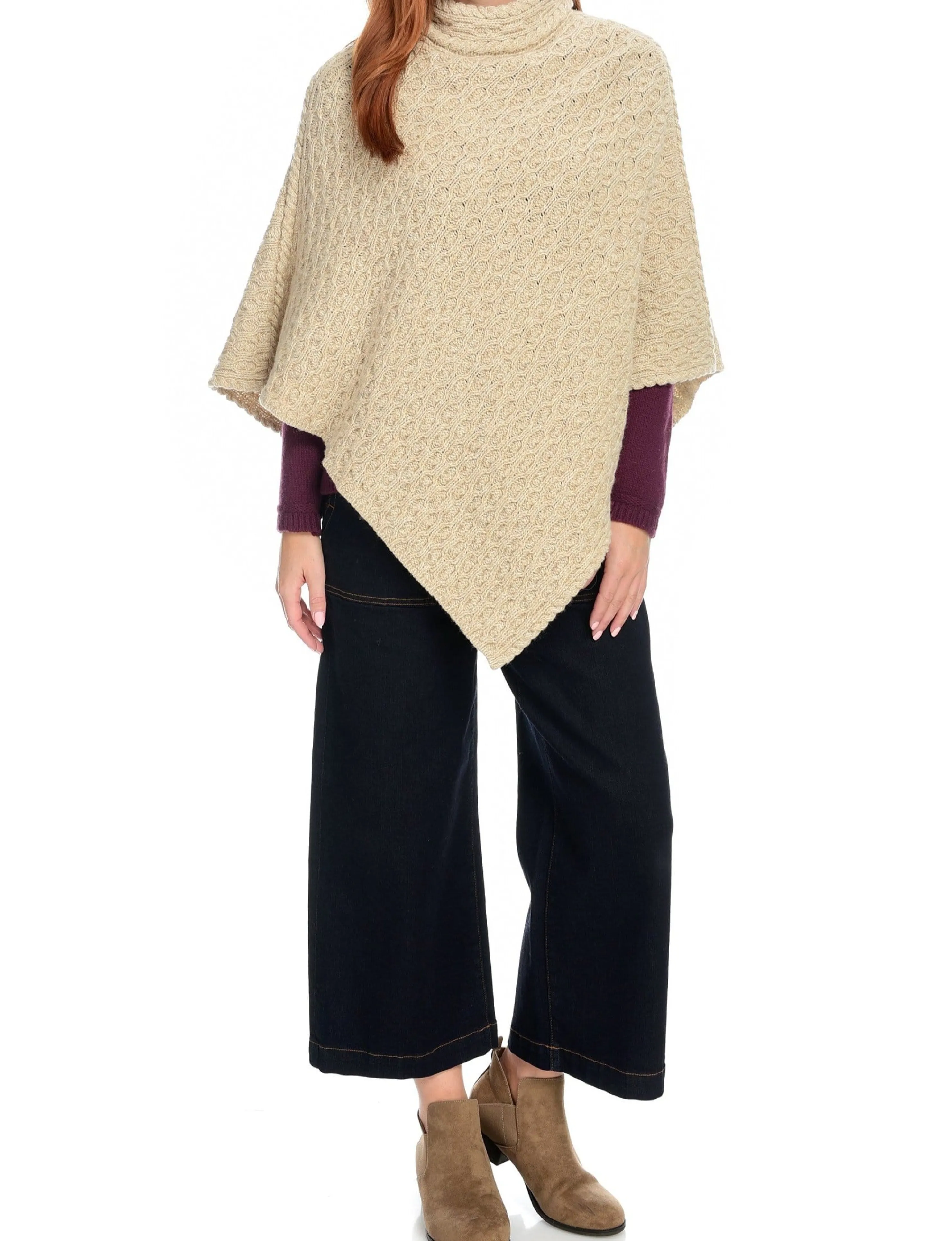 Outlet Irelandseye Newport High Neck Cable Poncho Women Accessories