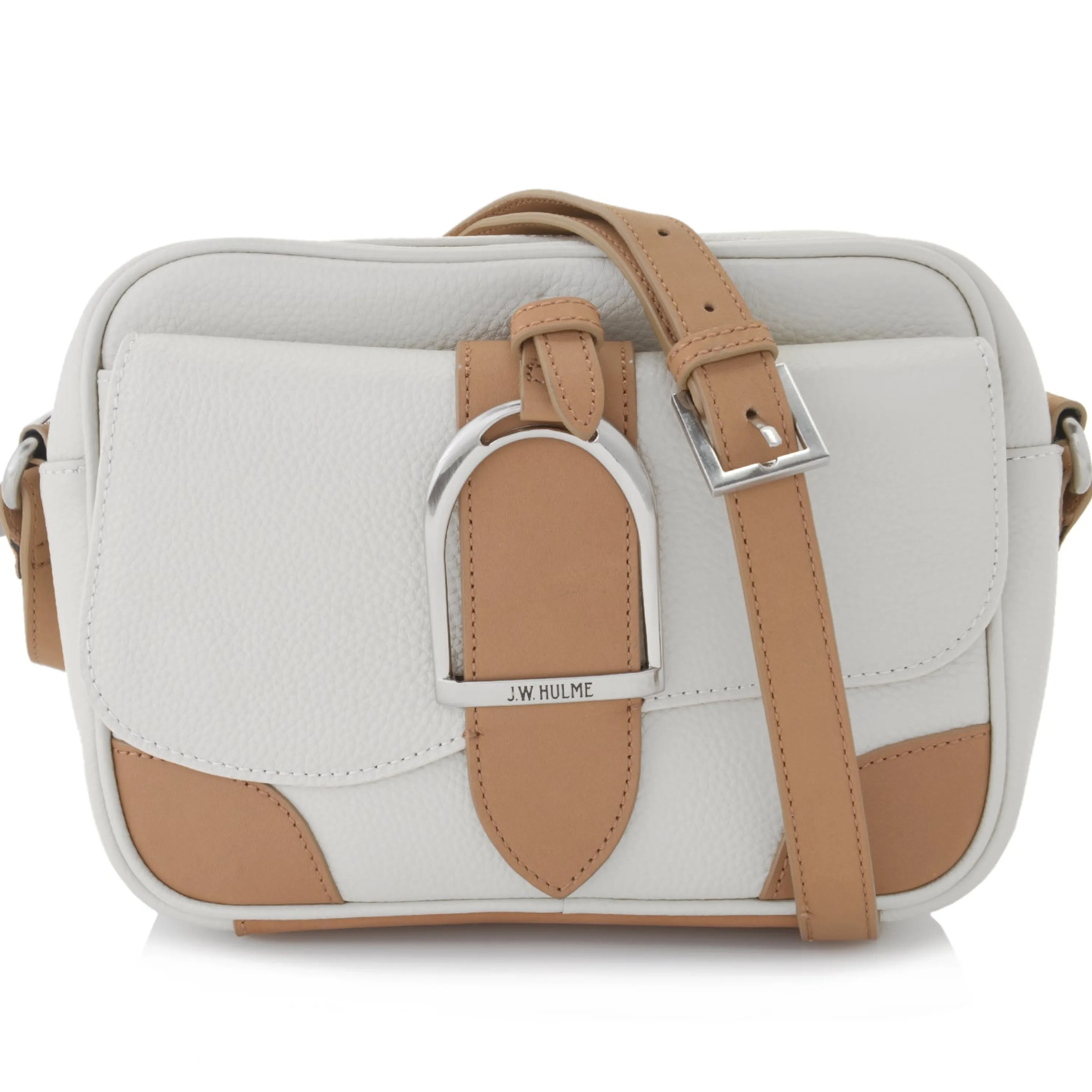 Outlet Julia Equestrian Leather Camera Crossbody Bag Crossbody