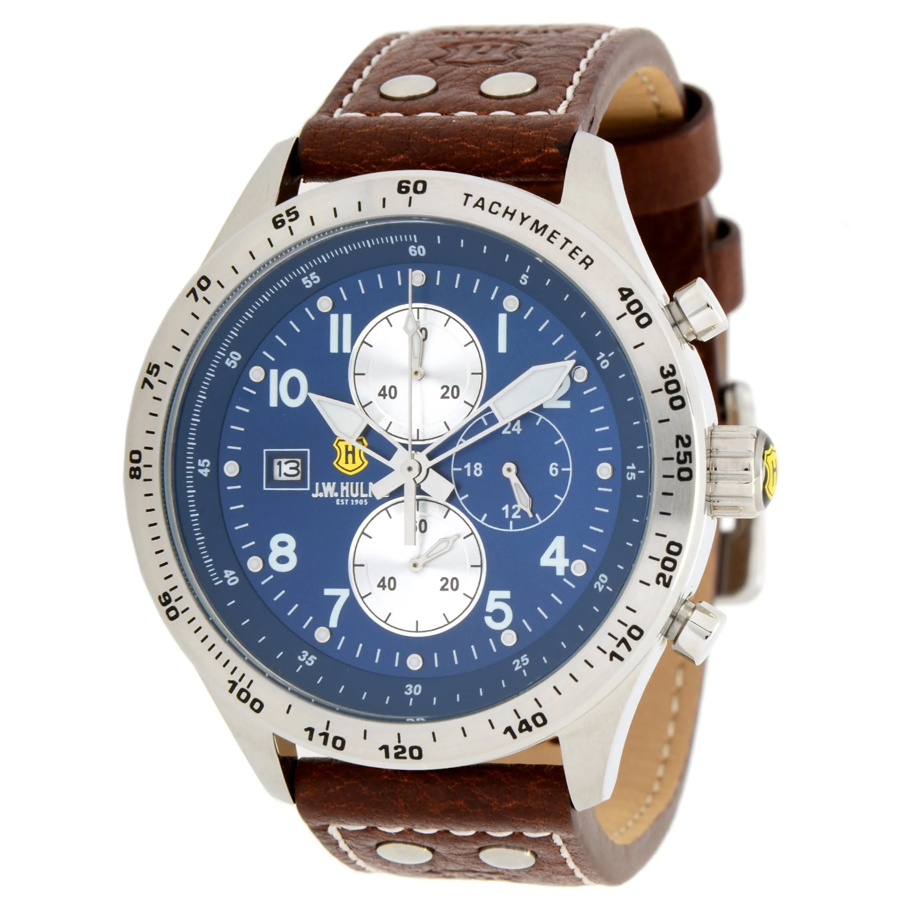 Best 45Mm Quartz Chronograph Leather Strap Watch Men's Watches