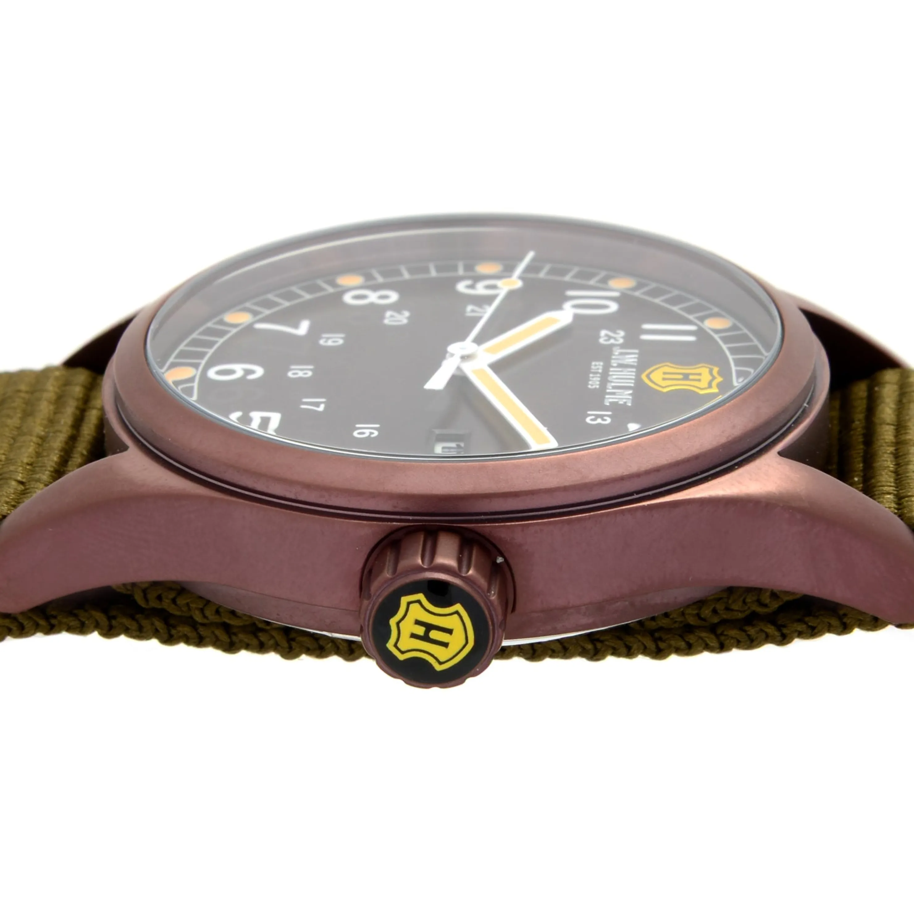 Hot 42Mm Quartz Date Nylon Strap Watch Men's Watches