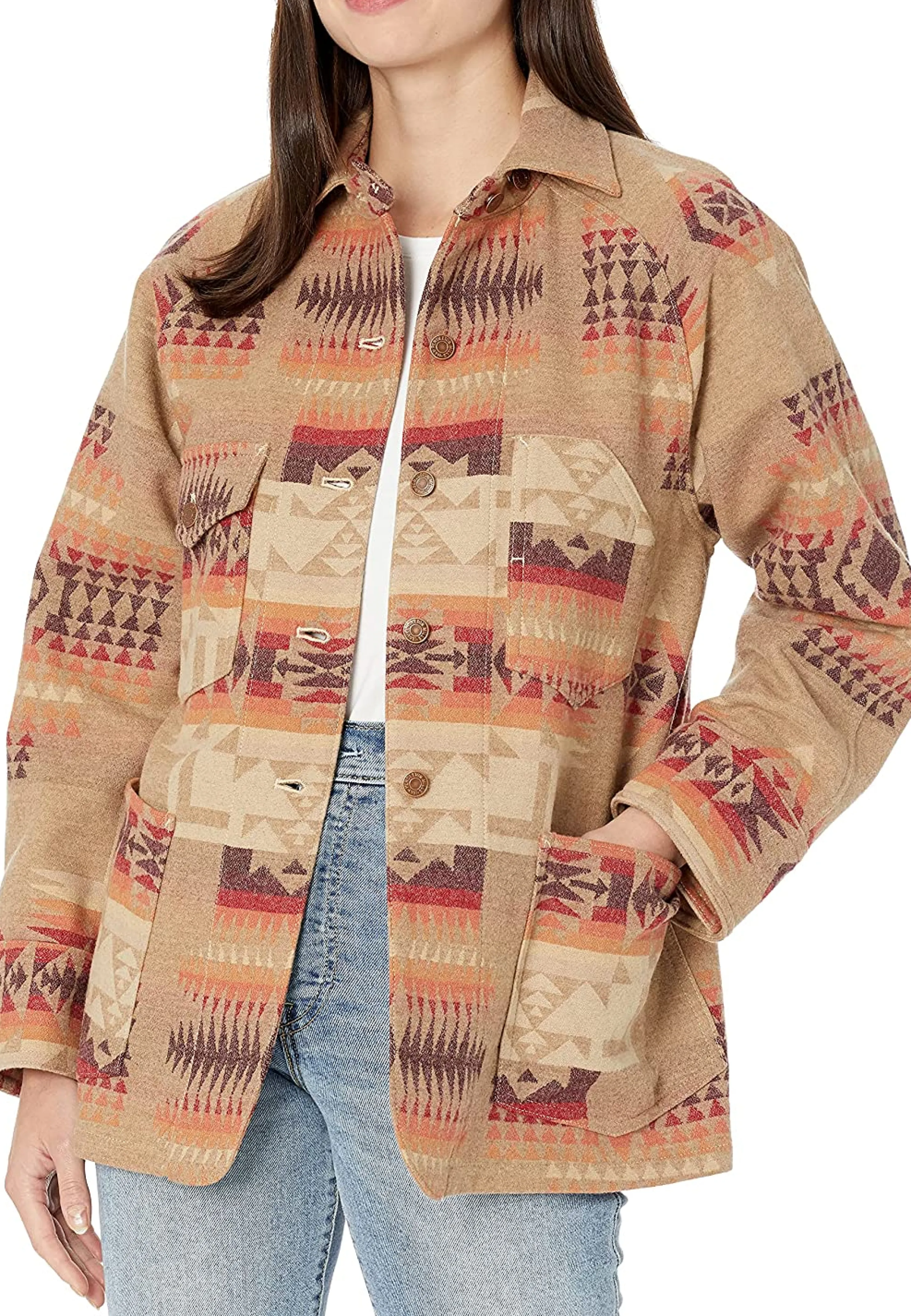 Online Pendleton Vintage Wool Work Jacket Women Tops