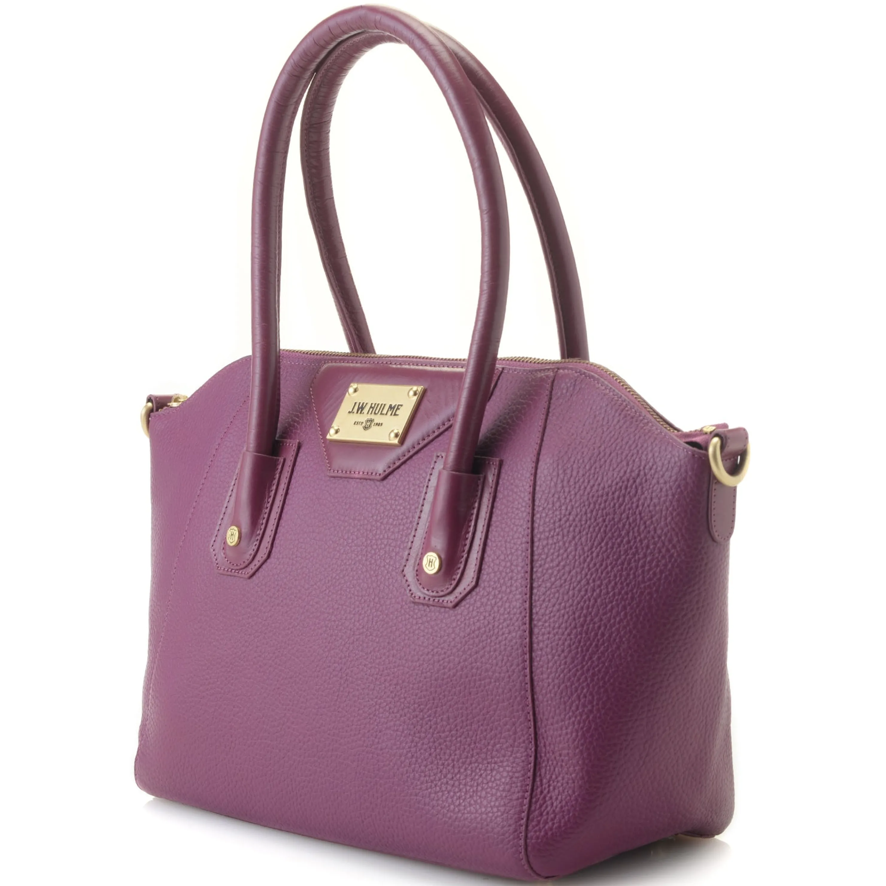 New Skye Glazed Pebble Grain Leather Satchel Satchels